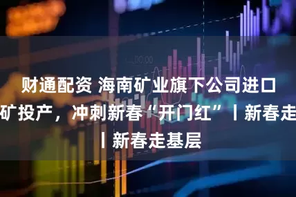 财通配资 海南矿业旗下公司进口锂精矿投产，冲刺新春“开门红”丨新春走基层